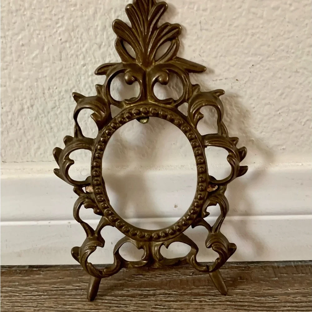 Vintage Brass Ornate Picture Frame 4/7 Inch